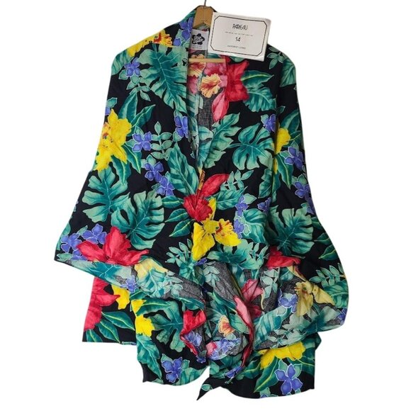 Hilo Hattie Dresses & Skirts - NWT Hilo Hattie Hawaiian Sarong Wrap Dress Blue Floral Queen Size Pareau Hawaii